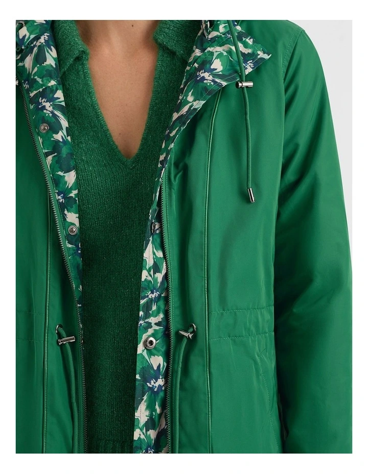 Camryn Reversible Anorak in Green Multi image 4