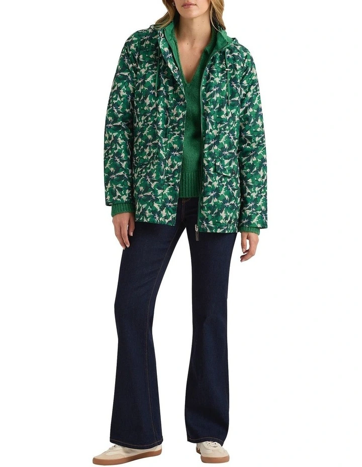 Camryn Reversible Anorak in Green Multi image 4
