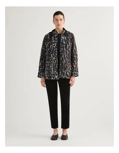 Camryn Reversible Anorak in Black Multi