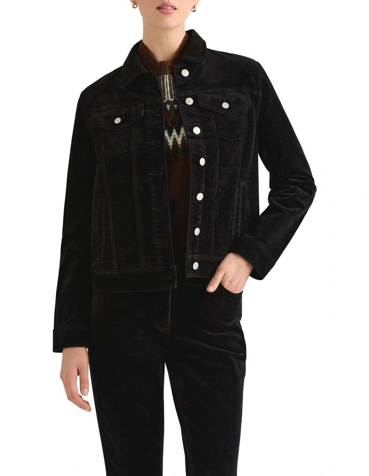 Celine Corduroy Jacket in Black image 3