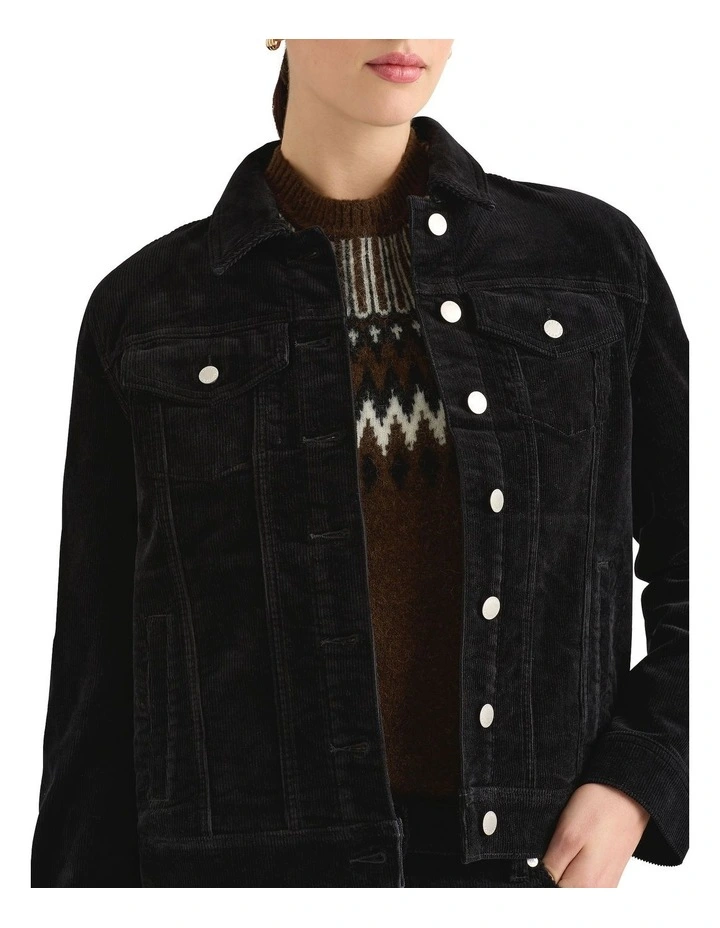 Celine Corduroy Jacket in Black image 4