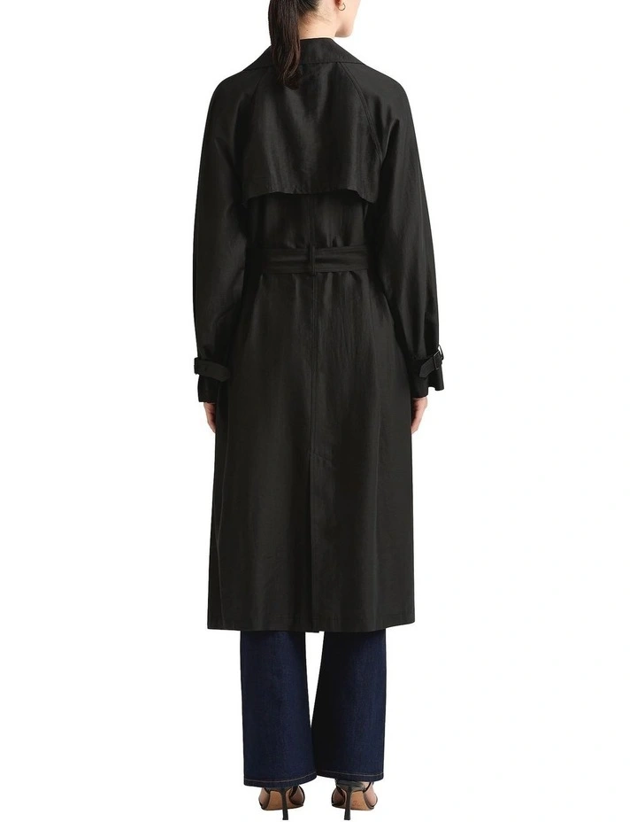 Adele Trench Coat in Black image 2