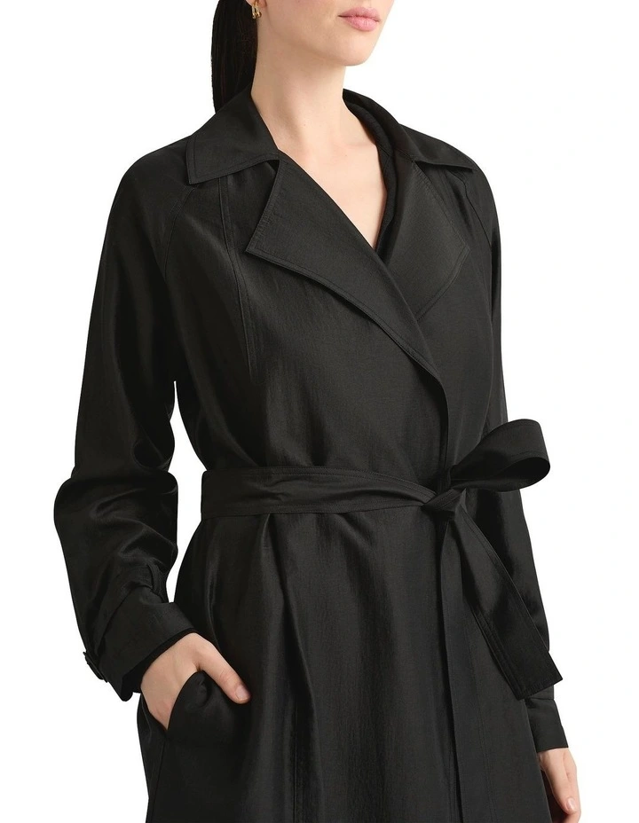 Adele Trench Coat in Black image 3