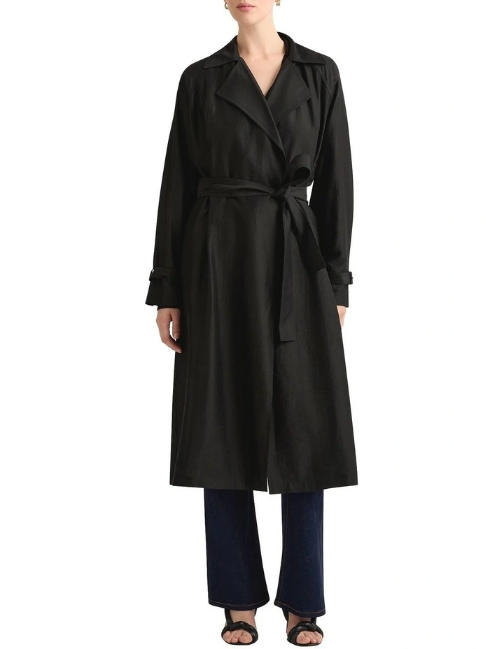 Adele Trench Coat in Black image 4