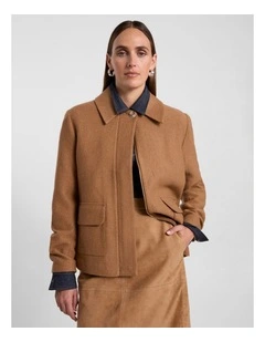 Seren Felted Wool Jacket in Caramel