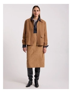 Seren Felted Wool Jacket in Caramel