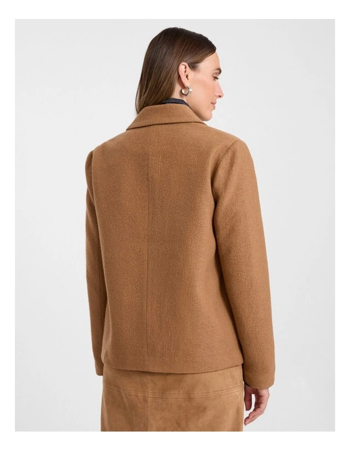 Seren Felted Wool Jacket in Caramel image 3