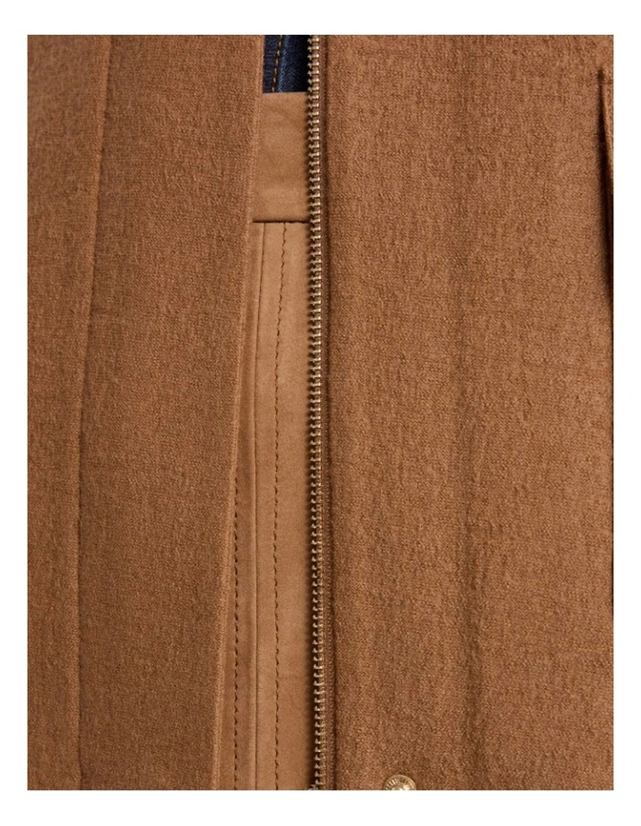 Seren Felted Wool Jacket in Caramel image 4