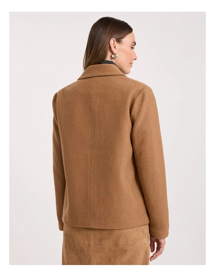 Seren Felted Wool Jacket in Caramel image 5