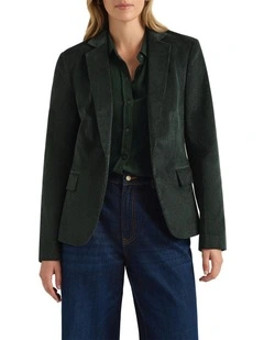 Iiona Corduroy Blazer in Forest