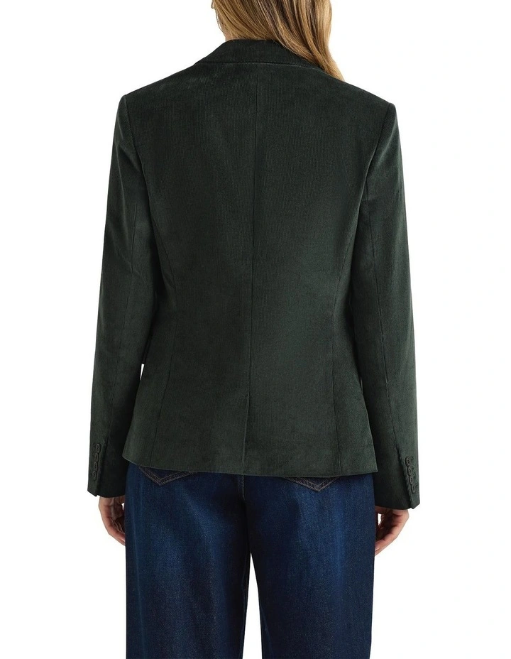 Iiona Corduroy Blazer in Forest image 2