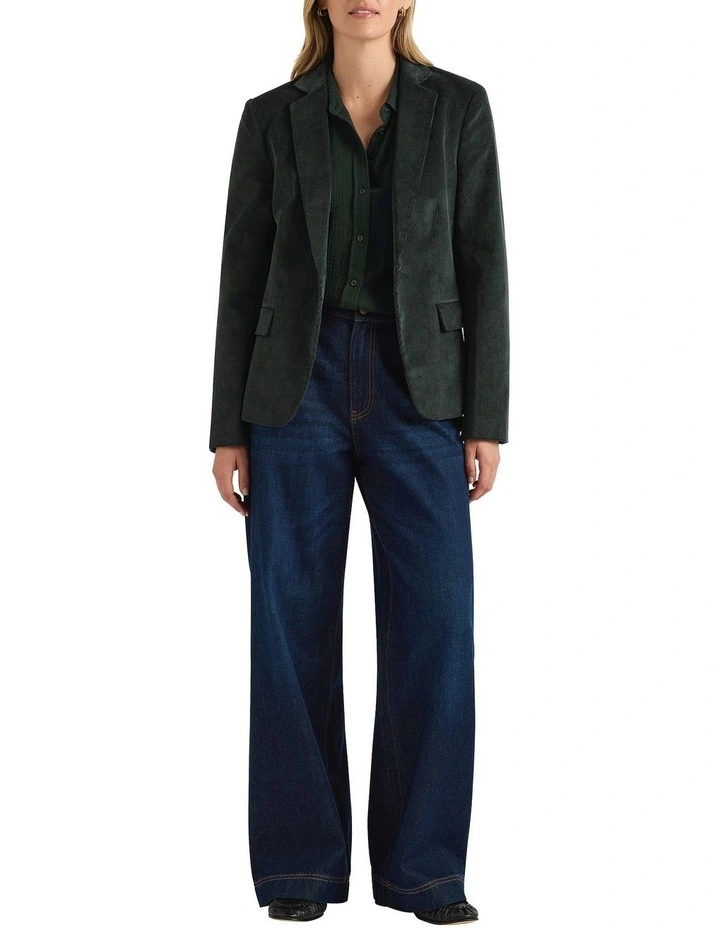 Iiona Corduroy Blazer in Forest image 3