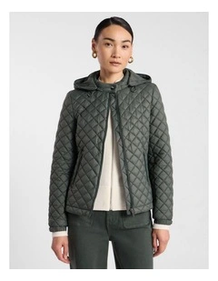 Victoria Quilted Jacket in Nori Green