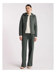 Victoria Quilted Jacket in Nori Green