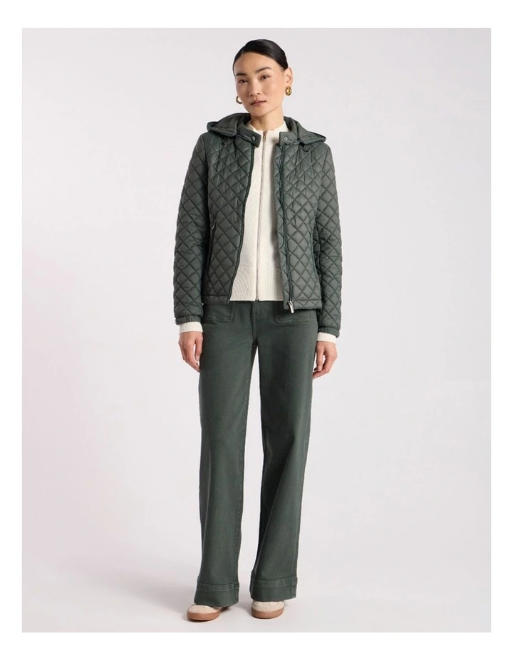 Victoria Quilted Jacket in Nori Green image 1