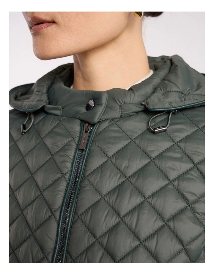 Victoria Quilted Jacket in Nori Green image 3