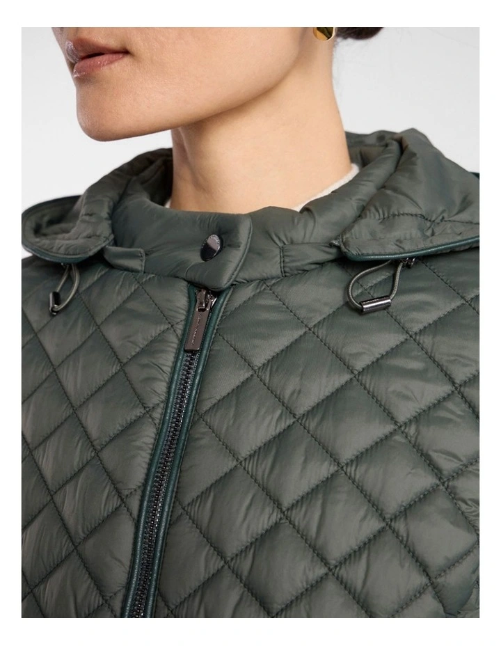 Victoria Quilted Jacket in Nori Green image 4