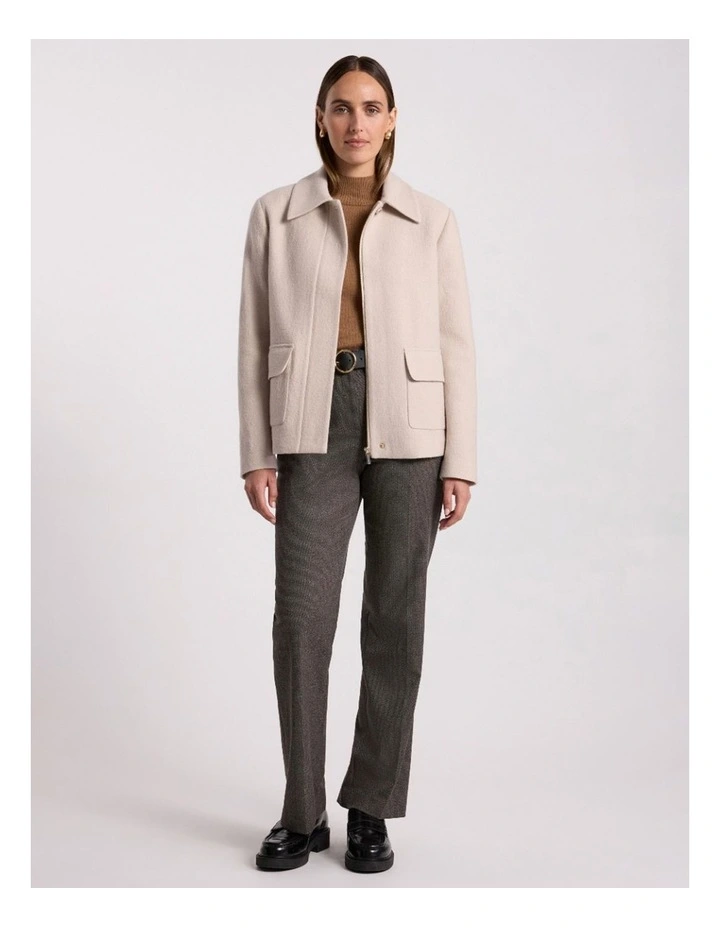 Seren Felted Wool Jacket in Pebble image 1