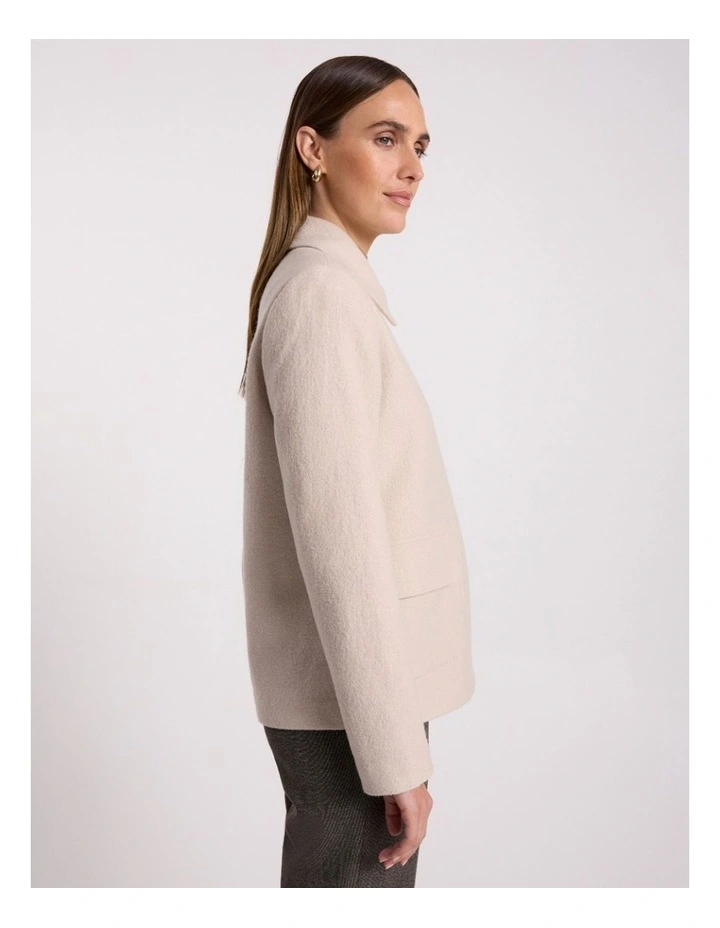 Seren Felted Wool Jacket in Pebble image 4