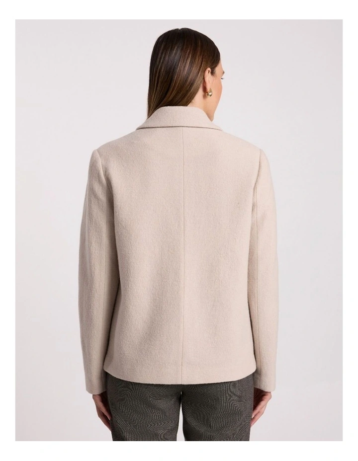 Seren Felted Wool Jacket in Pebble image 5