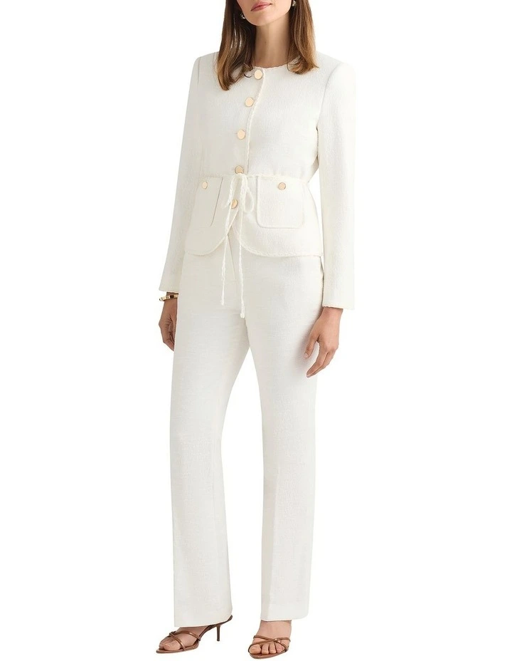 Mabon Textured Jacket in Ivory image 1