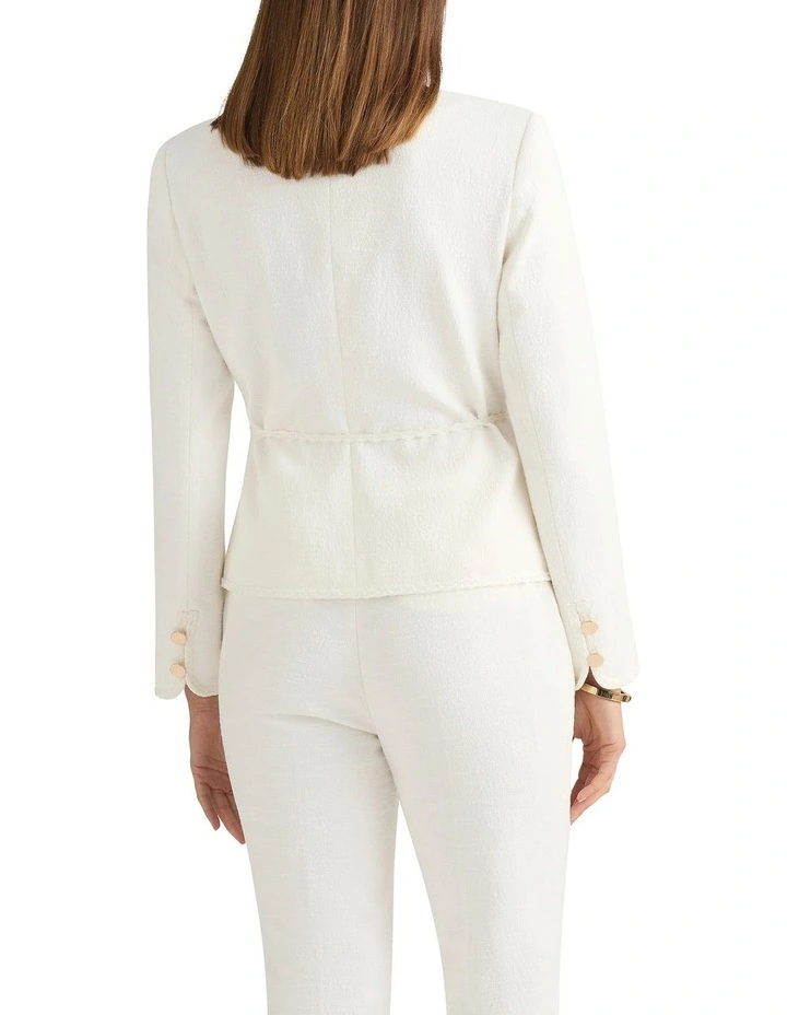 Mabon Textured Jacket in Ivory image 4