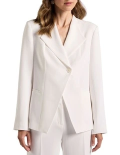Verna Crepe Jacket in Ivory