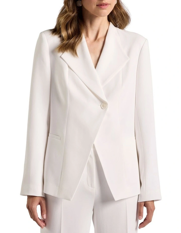 Verna Crepe Jacket in Ivory image 1