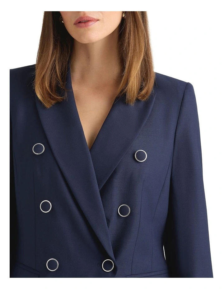 Hugo Wool Blend Blazer in Navy image 3