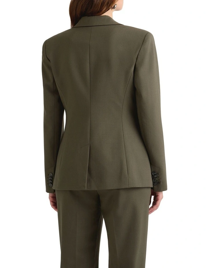 Arthur Wool Blend Blazer in Olive image 2