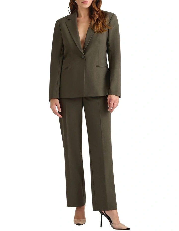 Arthur Wool Blend Blazer in Olive image 4