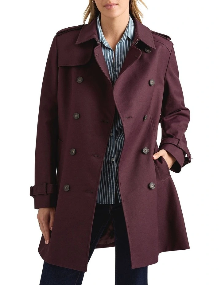 Eda Trench Coat in Fig image 1