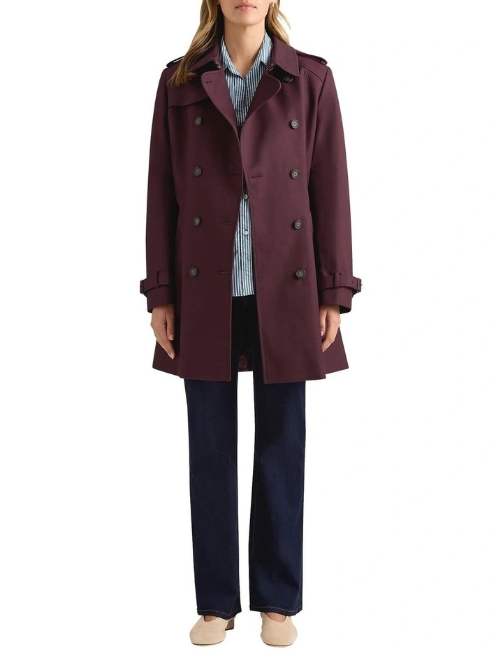 Eda Trench Coat in Fig image 2