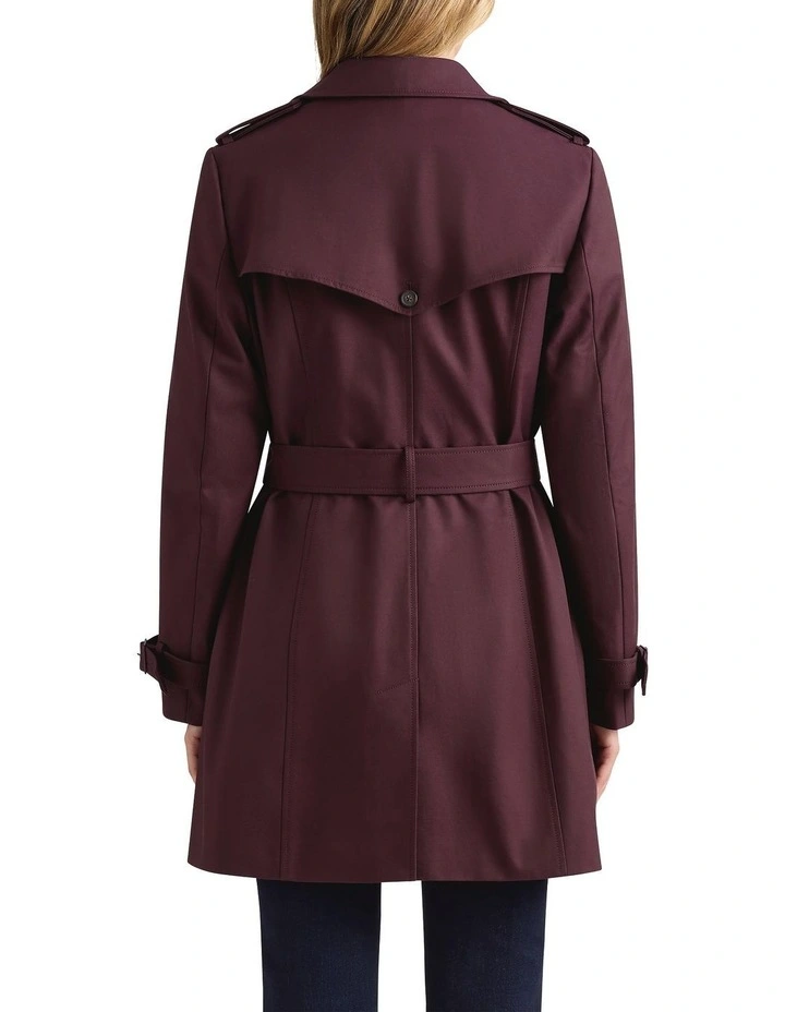 Eda Trench Coat in Fig image 4