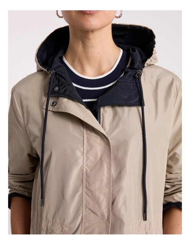 Stacey Reversible Anorak in Stone/Navy image 2