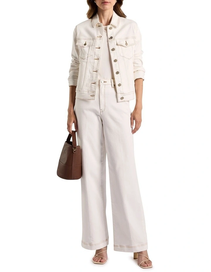Aspen Denim Jacket in White image 2