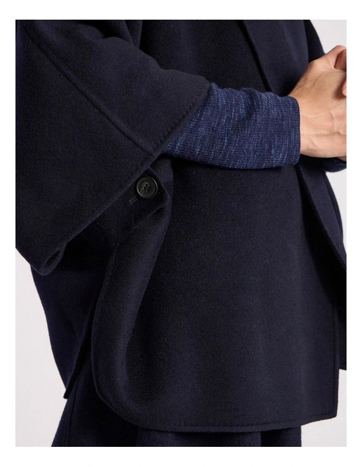Benedetta Double Faced Jacket in Navy image 5