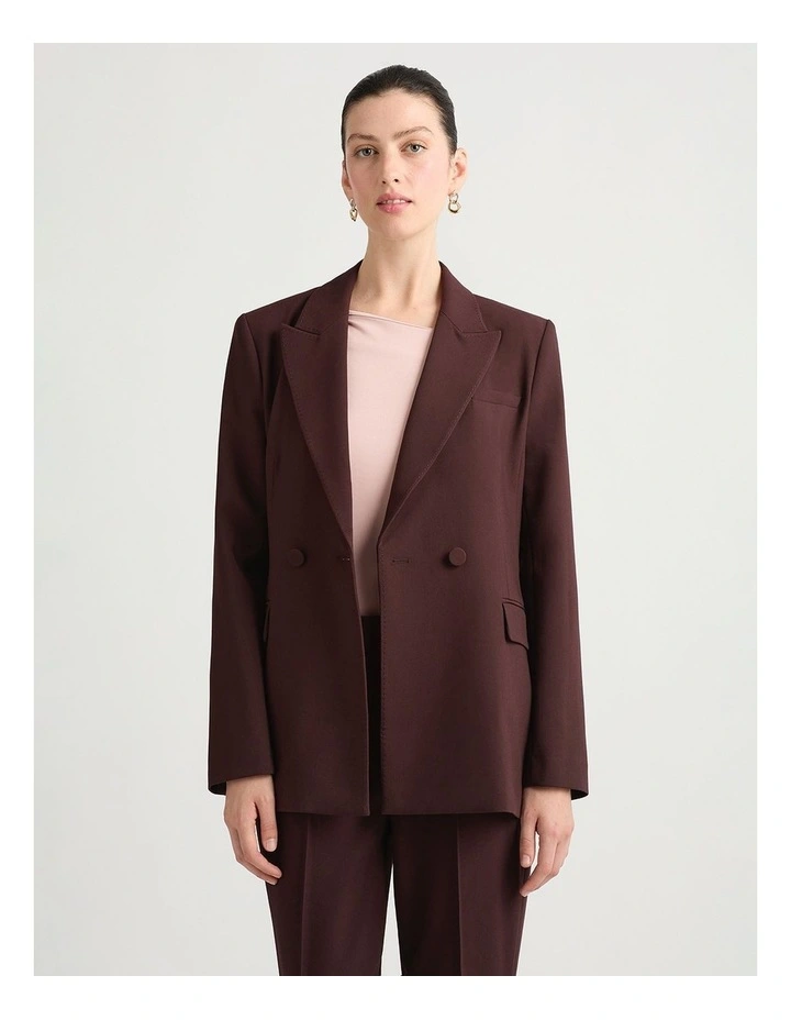 Klein Tailored Blazer in Burgundy image 2