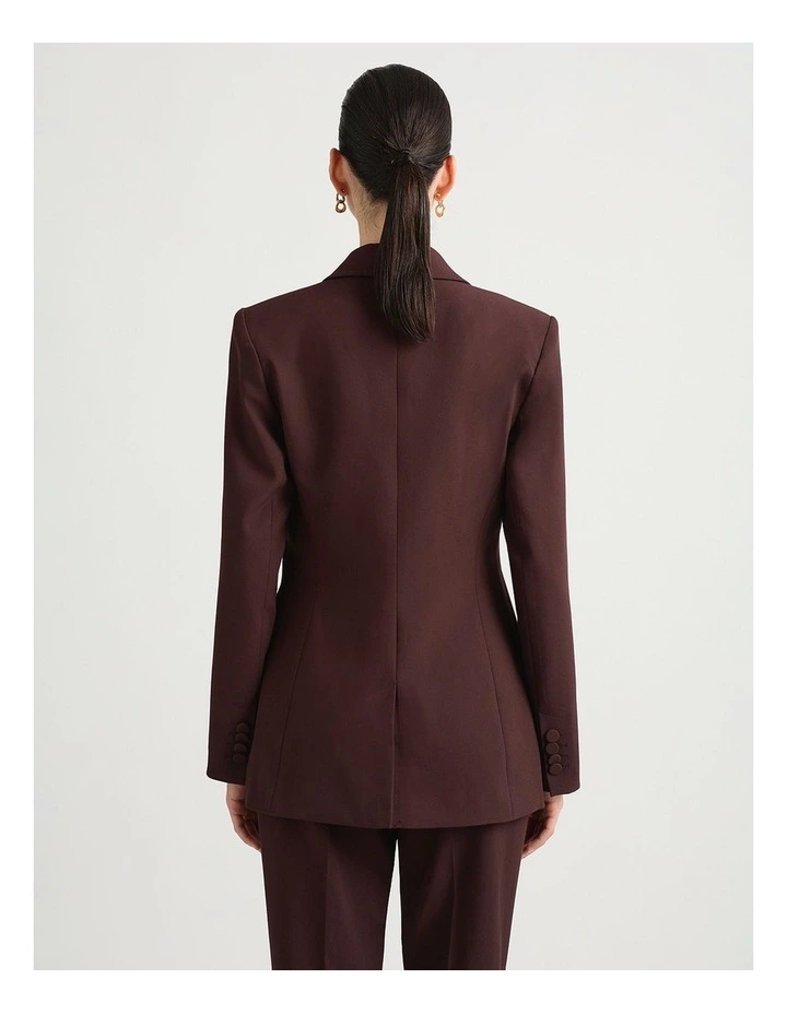 Klein Tailored Blazer in Burgundy image 3