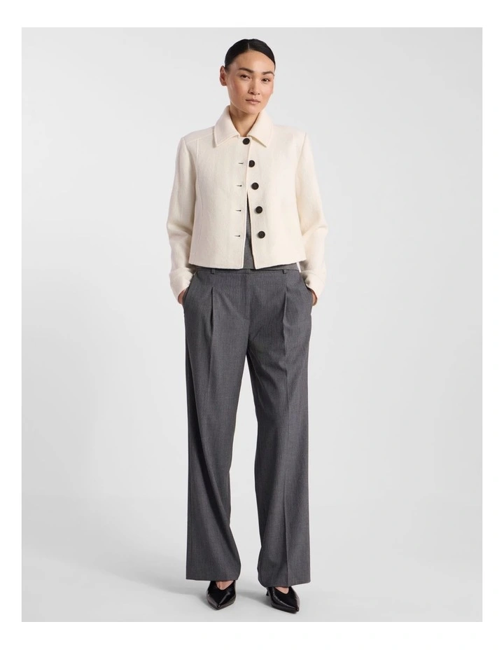 Anora Felted Wool Jacket in Ivory image 2