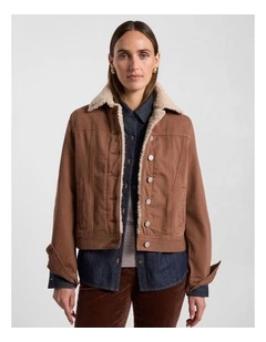 Layla Sherpa Jacket in Nutmeg