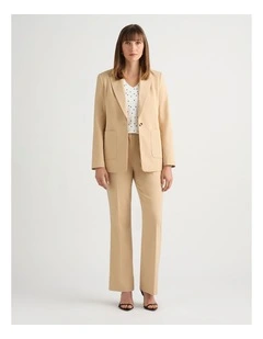 Aniston Cotton Blazer in Malt