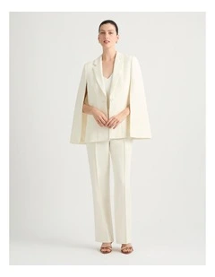 Vanessa Crepe Cape in Cream