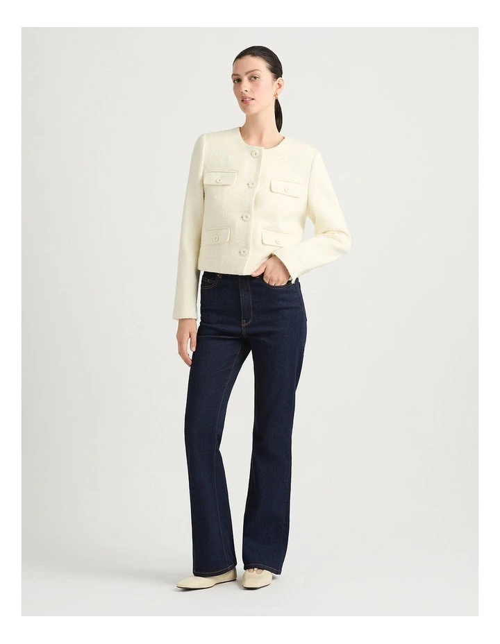 Gillian Boucle Jacket in Cream image 1