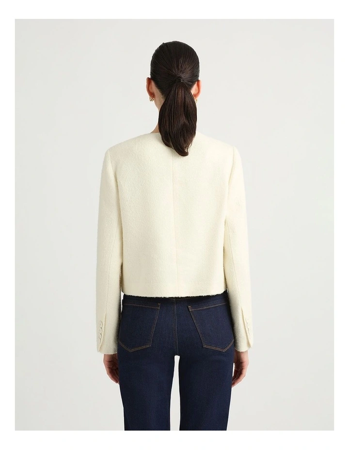 Gillian Boucle Jacket in Cream image 3