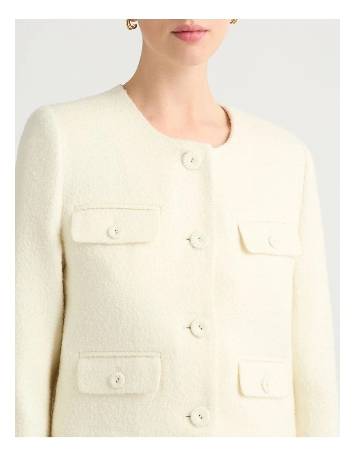 Gillian Boucle Jacket in Cream image 4