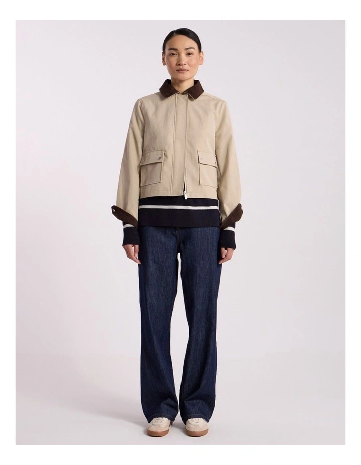 Rowena Cotton Jacket in Camel image 1