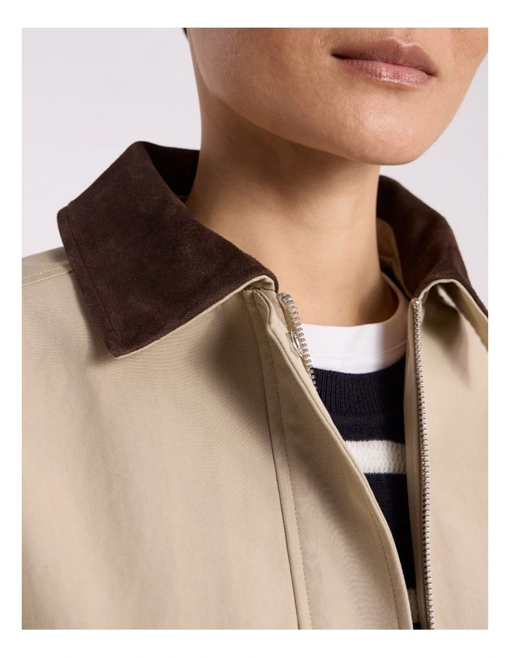 Rowena Cotton Jacket in Camel image 3