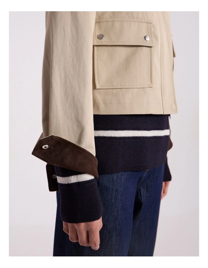 Rowena Cotton Jacket in Camel image 4