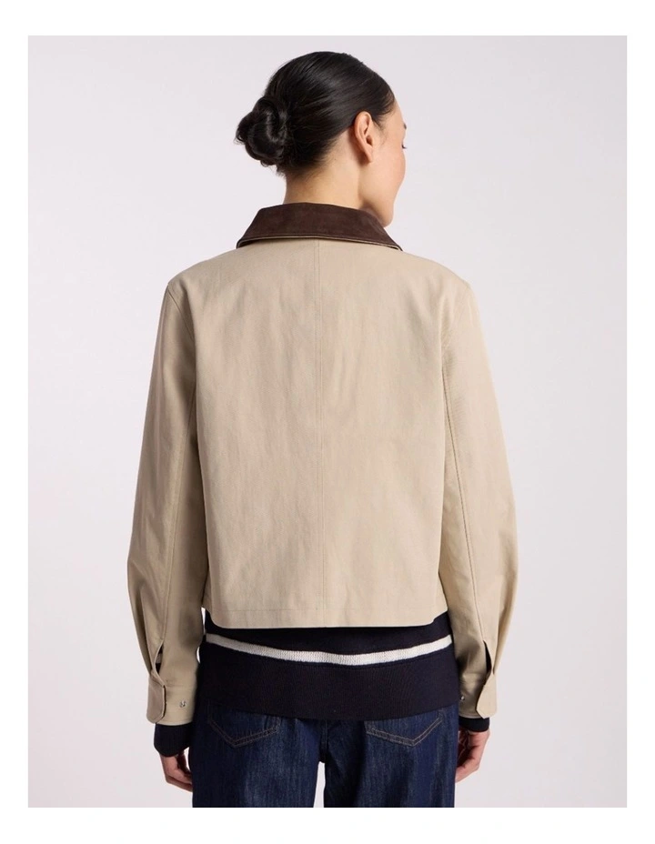 Rowena Cotton Jacket in Camel image 5